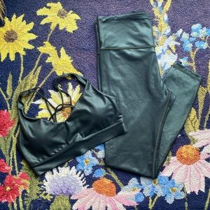 Athleta Elation Ultra High Rise Legging and Sports Bra Set in Nordic Teal